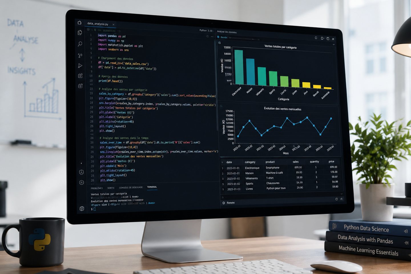 Interface de production vidéo IA sur un écran
